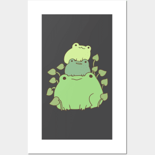 Frogs stack illustration Posters and Art